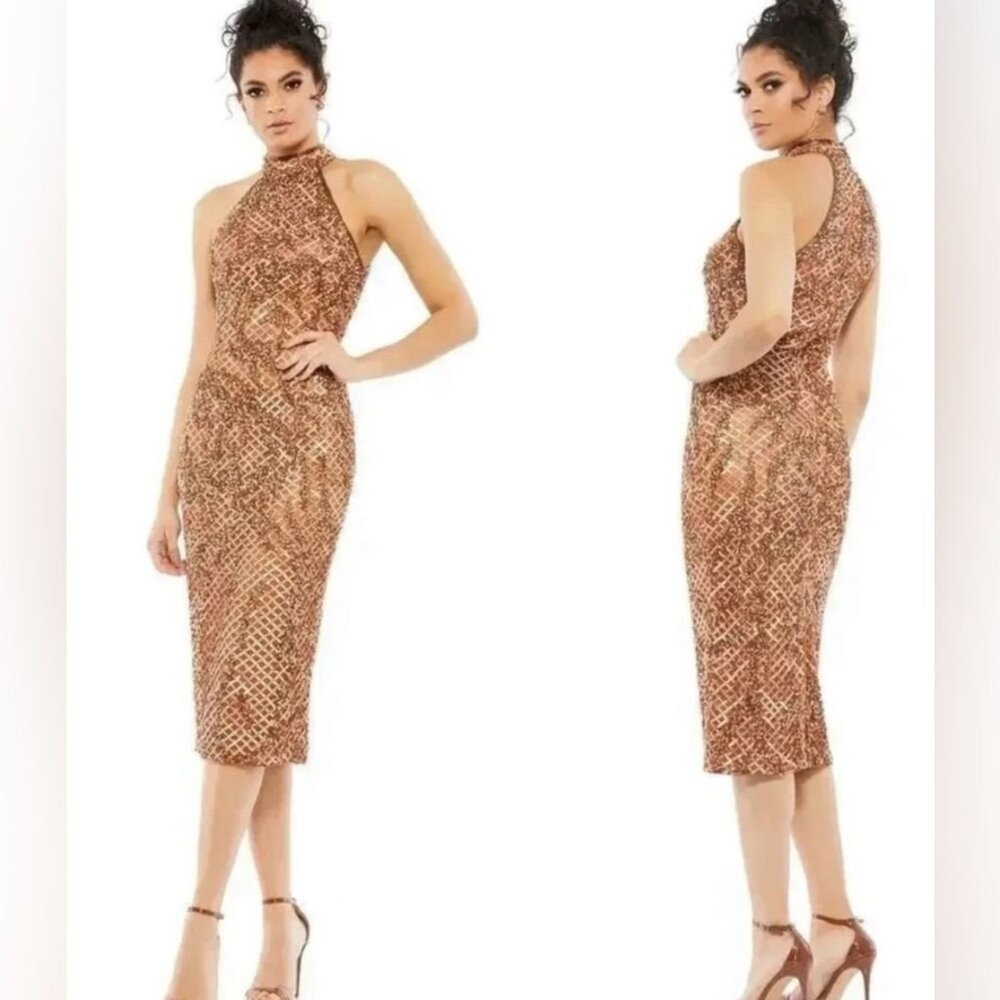Mac Duggal Sequin Dress Size 10 New With Tags